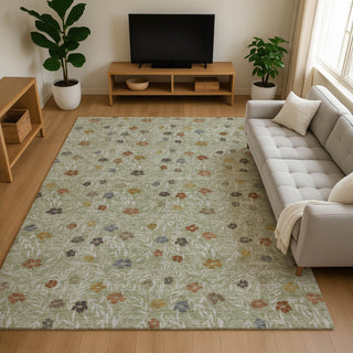 Dalyn Soft Essentials SE4 Cactus Machine Washable Area Rug Lifestyle Image Feature