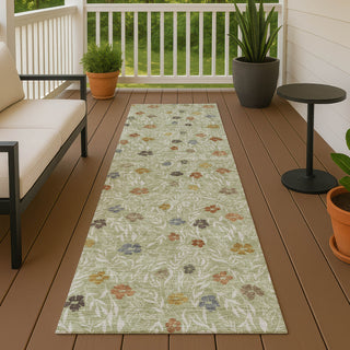 Dalyn Soft Essentials SE4 Cactus Machine Washable Area Rug Runner Outdoor Lifestyle Image Feature