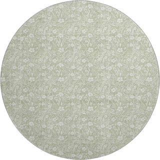 Dalyn Soft Essentials SE4 Celery Machine Washable Area Rug Round Main Image