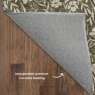 Dalyn Soft Essentials SE4 Chocolate Machine Washable Area Rug Backing Image