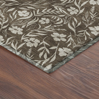 Dalyn Soft Essentials SE4 Chocolate Machine Washable Area Rug Corner Image