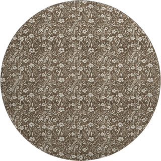 Dalyn Soft Essentials SE4 Chocolate Machine Washable Area Rug Round Main Image