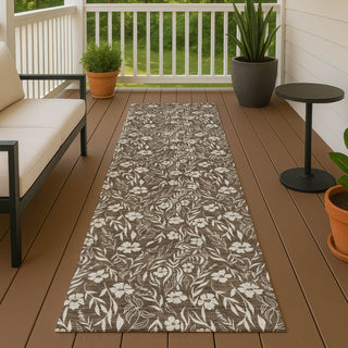 Dalyn Soft Essentials SE4 Chocolate Machine Washable Area Rug Runner Outdoor Lifestyle Image Feature