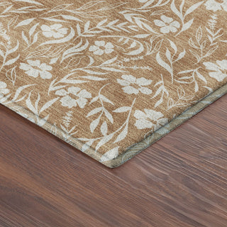 Dalyn Soft Essentials SE4 Copper Machine Washable Area Rug Corner Image