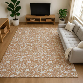 Dalyn Soft Essentials SE4 Copper Machine Washable Area Rug Lifestyle Image Feature