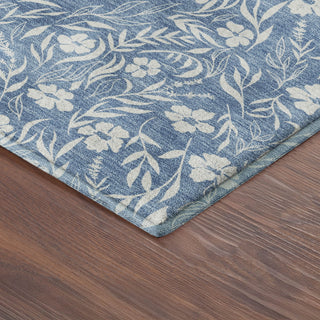 Dalyn Soft Essentials SE4 Denim Machine Washable Area Rug Corner Image