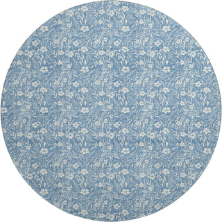 Dalyn Soft Essentials SE4 Denim Machine Washable Area Rug Round Main Image