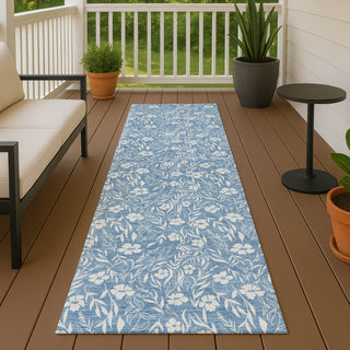 Dalyn Soft Essentials SE4 Denim Machine Washable Area Rug Runner Outdoor Lifestyle Image Feature