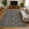 Dalyn Soft Essentials SE4 Graphite Machine Washable Area Rug Lifestyle Image Feature