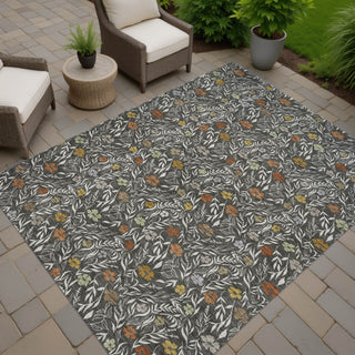 Dalyn Soft Essentials SE4 Graphite Machine Washable Area Rug Outdoor Lifestyle Image Feature