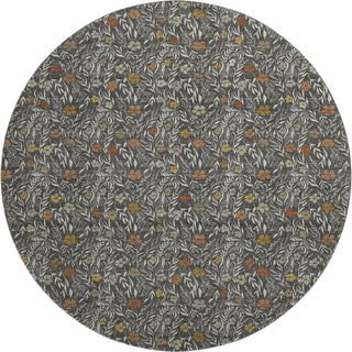 Dalyn Soft Essentials SE4 Graphite Machine Washable Area Rug Round Main Image