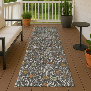 Dalyn Soft Essentials SE4 Graphite Machine Washable Area Rug Runner Outdoor Lifestyle Image Feature