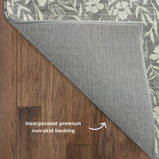 Dalyn Soft Essentials SE4 Gray Machine Washable Area Rug Backing Image