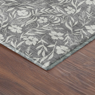 Dalyn Soft Essentials SE4 Gray Machine Washable Area Rug Corner Image