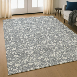 Dalyn Soft Essentials SE4 Gray Machine Washable Area Rug Lifestyle Image Feature