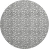 Dalyn Soft Essentials SE4 Gray Machine Washable Area Rug Round Main Image