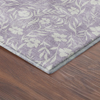 Dalyn Soft Essentials SE4 Lavender Machine Washable Area Rug Corner Image
