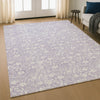 Dalyn Soft Essentials SE4 Lavender Machine Washable Area Rug Lifestyle Image Feature
