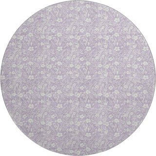 Dalyn Soft Essentials SE4 Lavender Machine Washable Area Rug Round Main Image