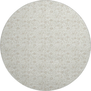 Dalyn Soft Essentials SE4 Linen Machine Washable Area Rug Round Main Image