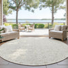 Dalyn Soft Essentials SE4 Linen Machine Washable Area Rug Round Outdoor Lifestyle Image Feature