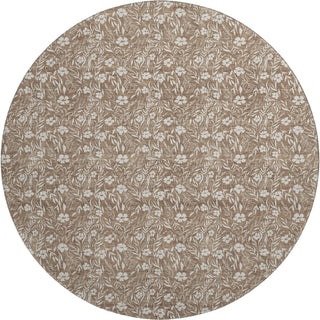 Dalyn Soft Essentials SE4 Mocha Machine Washable Area Rug Round Main Image