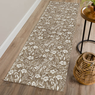 Dalyn Soft Essentials SE4 Mocha Machine Washable Area Rug Runner Lifestyle Image Feature