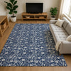 Dalyn Soft Essentials SE4 Navy Machine Washable Area Rug Lifestyle Image Feature