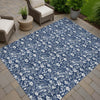 Dalyn Soft Essentials SE4 Navy Machine Washable Area Rug Outdoor Lifestyle Image Feature