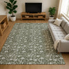 Dalyn Soft Essentials SE4 Olive Machine Washable Area Rug Lifestyle Image Feature