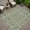 Dalyn Soft Essentials SE4 Olive Machine Washable Area Rug Outdoor Lifestyle Image Feature