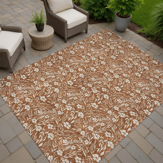 Dalyn Soft Essentials SE4 Paprika Machine Washable Area Rug Outdoor Lifestyle Image Feature