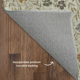 Dalyn Soft Essentials SE4 Pearl Machine Washable Area Rug Backing Image