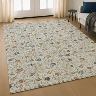 Dalyn Soft Essentials SE4 Pearl Machine Washable Area Rug Lifestyle Image Feature