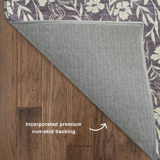 Dalyn Soft Essentials SE4 Purple Machine Washable Area Rug Backing Image