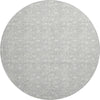 Dalyn Soft Essentials SE4 Silver Machine Washable Area Rug Round Main Image