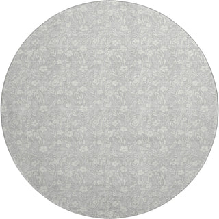 Dalyn Soft Essentials SE4 Silver Machine Washable Area Rug Round Main Image