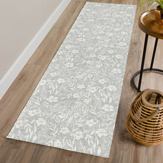 Dalyn Soft Essentials SE4 Silver Machine Washable Area Rug Runner Lifestyle Image Feature