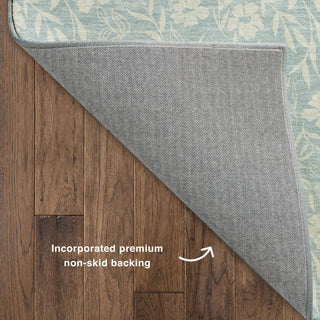 Dalyn Soft Essentials SE4 Sky Machine Washable Area Rug Backing Image