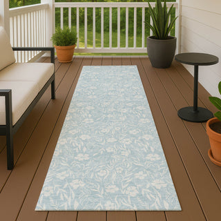 Dalyn Soft Essentials SE4 Sky Machine Washable Area Rug Runner Outdoor Lifestyle Image Feature