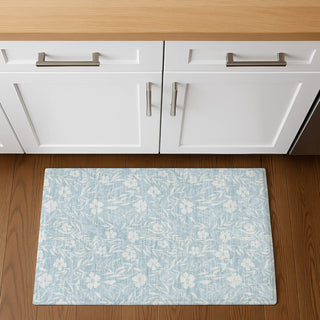Dalyn Soft Essentials SE4 Sky Machine Washable Area Rug Scatter Lifestyle Image Feature