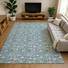Dalyn Soft Essentials SE4 Teal Machine Washable Area Rug Lifestyle Image Feature