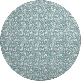 Dalyn Soft Essentials SE4 Teal Machine Washable Area Rug Round Main Image