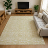 Dalyn Soft Essentials SE4 Wheat Machine Washable Area Rug Lifestyle Image Feature