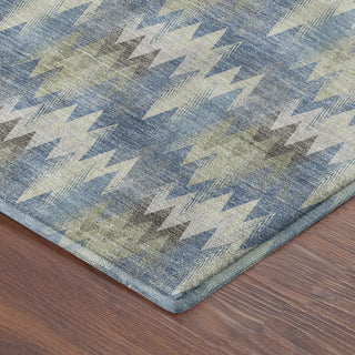 Dalyn Soft Essentials SE5 Blue Area Rug Corner Image
