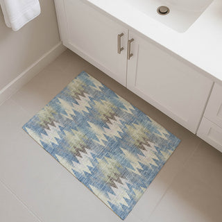 Dalyn Soft Essentials SE5 Blue Area Rug Scatter Lifestyle Image Feature