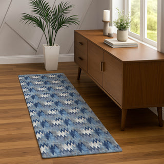Dalyn Soft Essentials SE5 Denim Area Rug Runner Lifestyle Image Feature