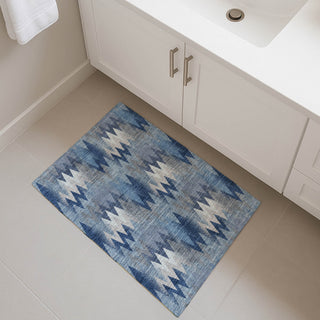Dalyn Soft Essentials SE5 Denim Area Rug Scatter Lifestyle Image Feature