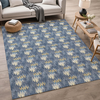 Dalyn Soft Essentials SE5 Navy Area Rug Lifestyle Image Feature