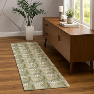 Dalyn Soft Essentials SE5 Olive Area Rug Runner Lifestyle Image Feature